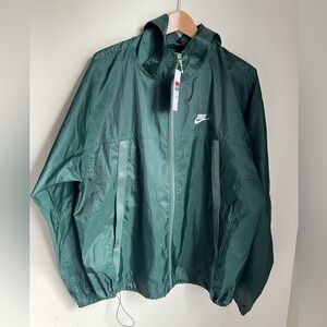Nike Green Hooded Windbreaker Jacket